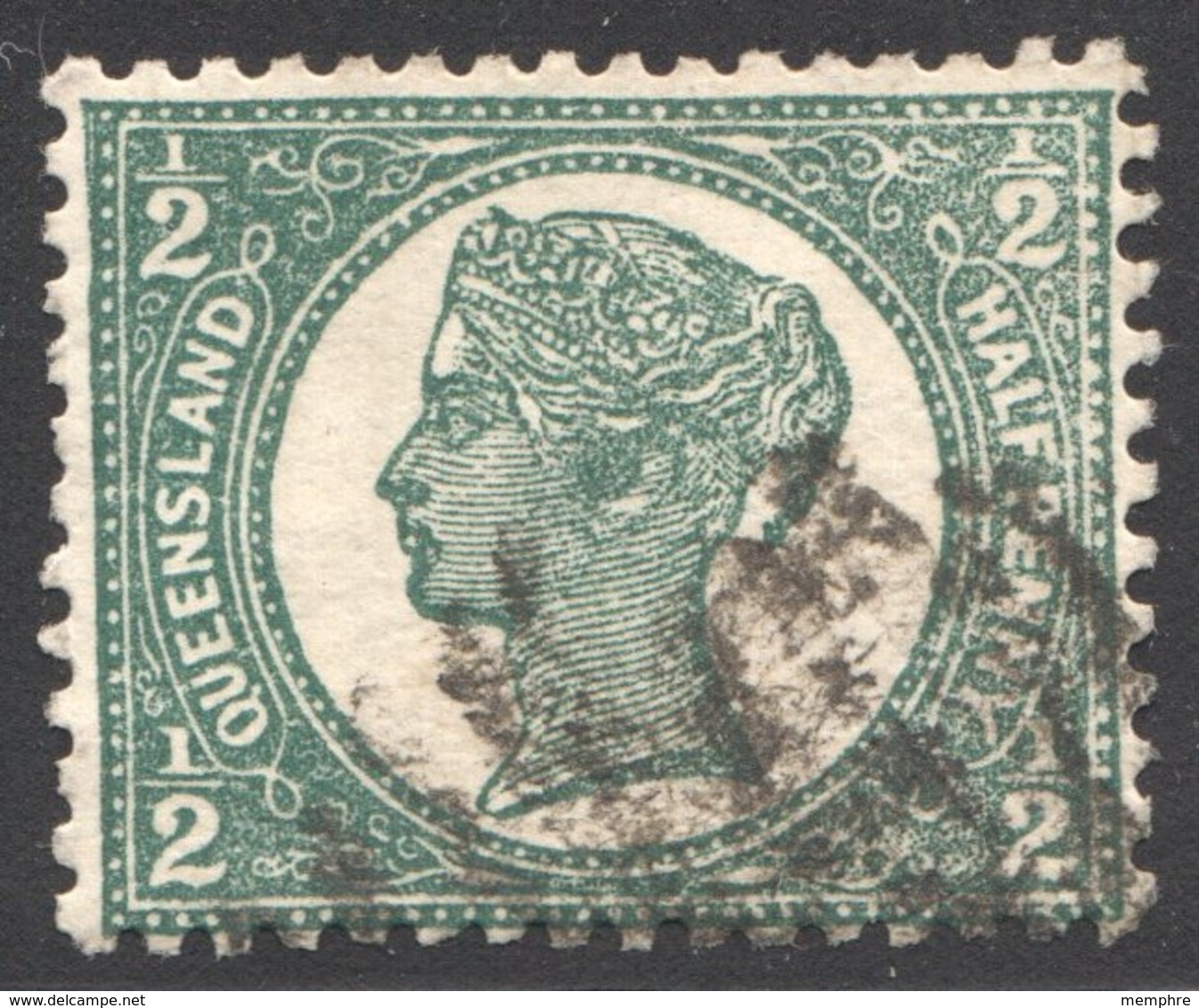 Queen Victoria  ½d. Deep Blue Green  SG 186 - Used Stamps