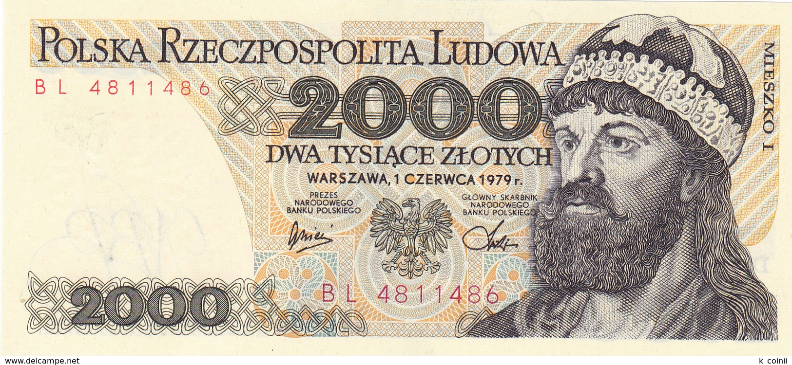 Poland - 2000 Zlotych 1979 - UNC - Pologne