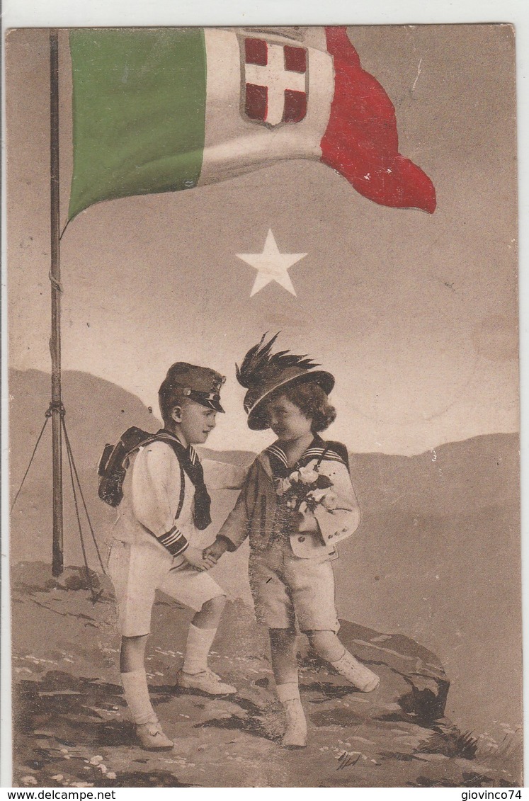 CARTOLINA - MILITARE CON BAMBINI - TIMBRO SUL RETRO  - POSTA MILITARE - DIVISIONE SPECIALE.....F6 - Guerra 1914-18