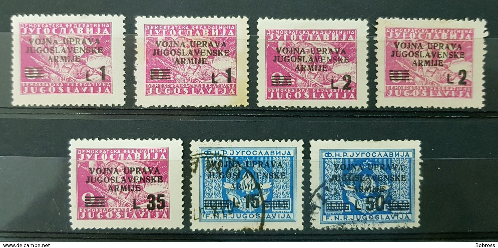 Yugoslavia 1947, Jugoslavija, Overprinted "Vojna Uprava Jugoslavenske Armije", **,*, Or Used - Sonstige & Ohne Zuordnung