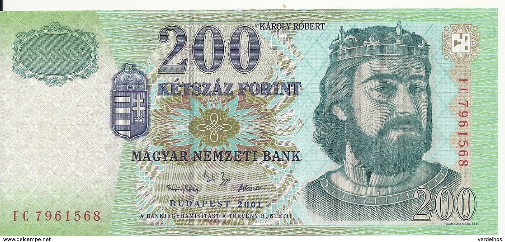 HONGRIE 200 FORINT 2001 UNC P 187 A - Hungary