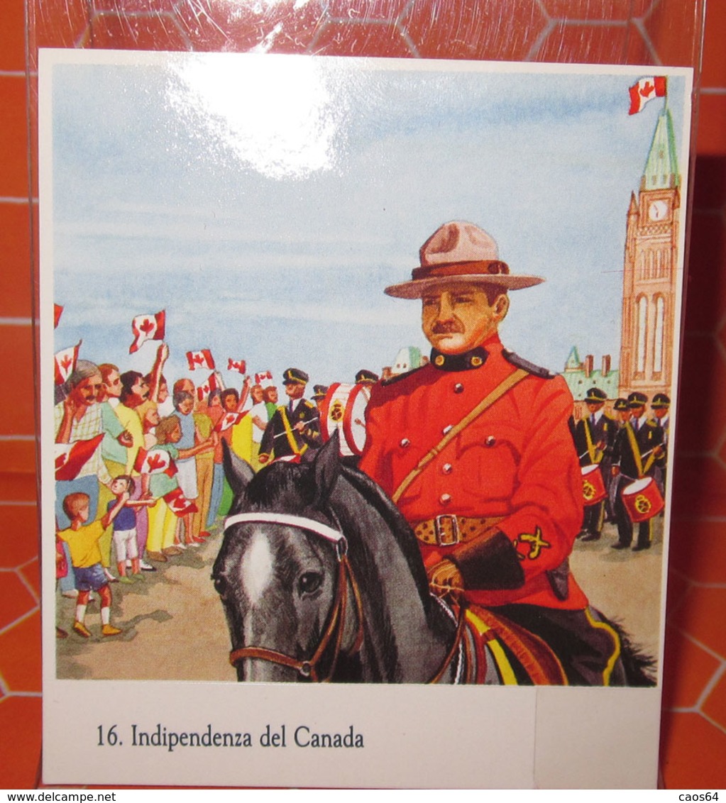 INDIPENDENZA DEL CANADA  N. 16 STICKER ADESIVO CON VELINA NEW VINTAGE - Altri & Non Classificati