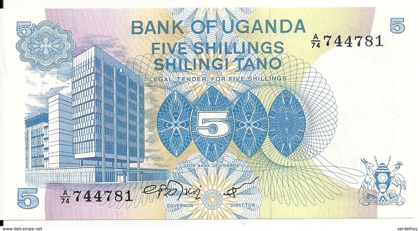 OUGANDA 5 SHILLINGS ND1979 UNC P 10 - Ouganda