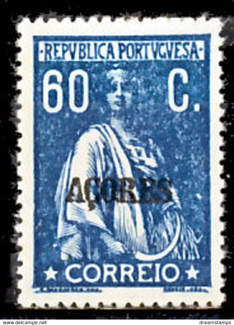 !										■■■■■ds■■ Azores 1921 AF#185* Ceres 60 Centavos VARIETY15x14 (x12212) - Azores