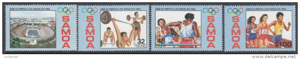 SAMOA, 1984 OLYMPIC GAMES 4 MNH - Samoa