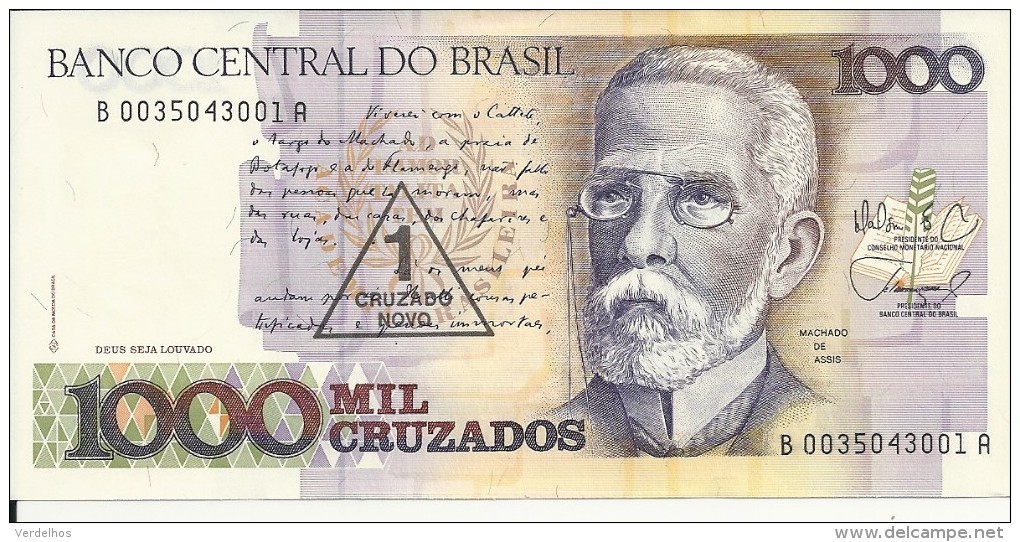 BRESIL 1 CRUZADO NOVO  ND1989  UNC P 216 - Brazil