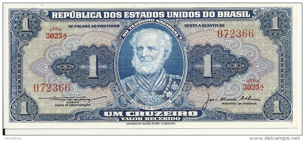 BRESIL 1 CRUZEIRO ND1954-58 UNC P 150 C - Brazil
