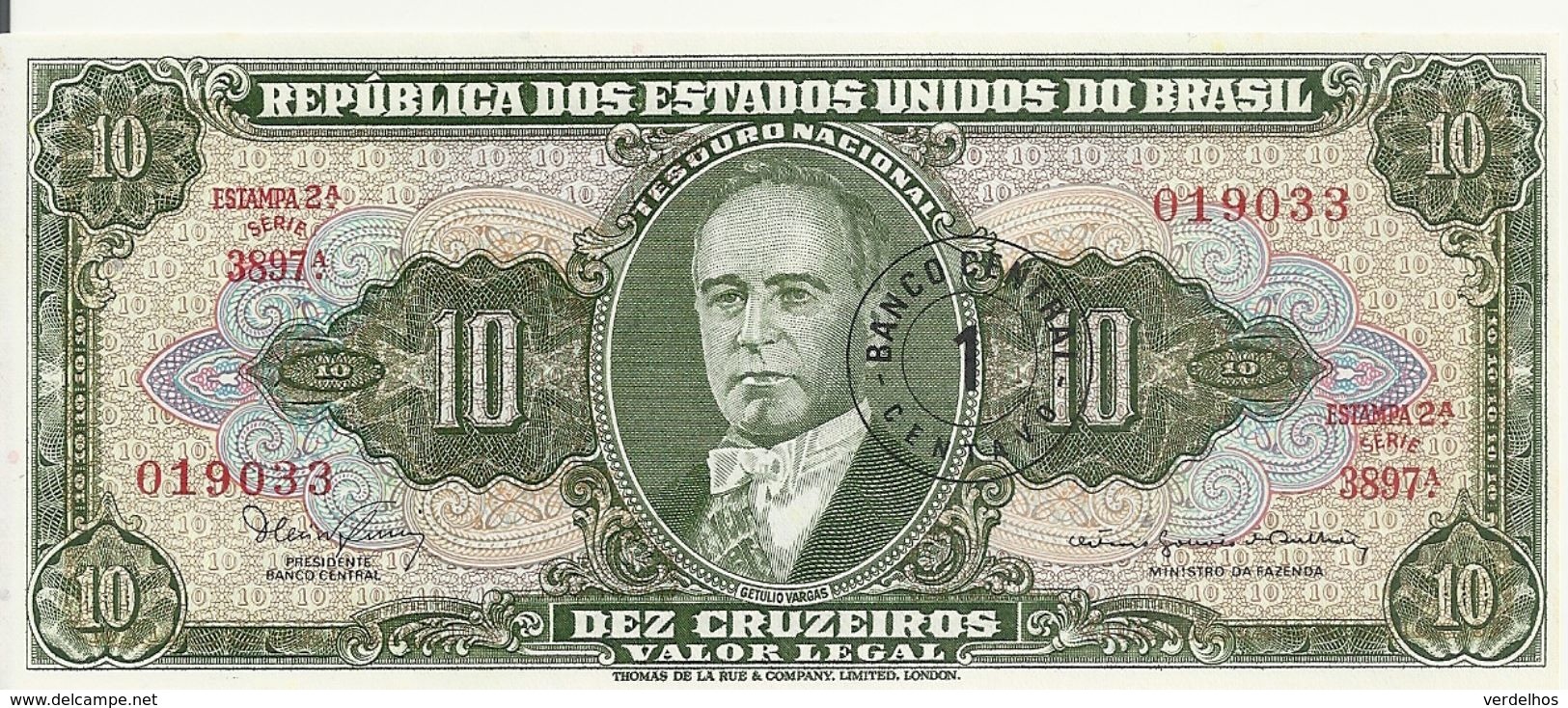 BRESIL 10 CRUZEIROS ND1966-67 UNC P 183 B - Brazil