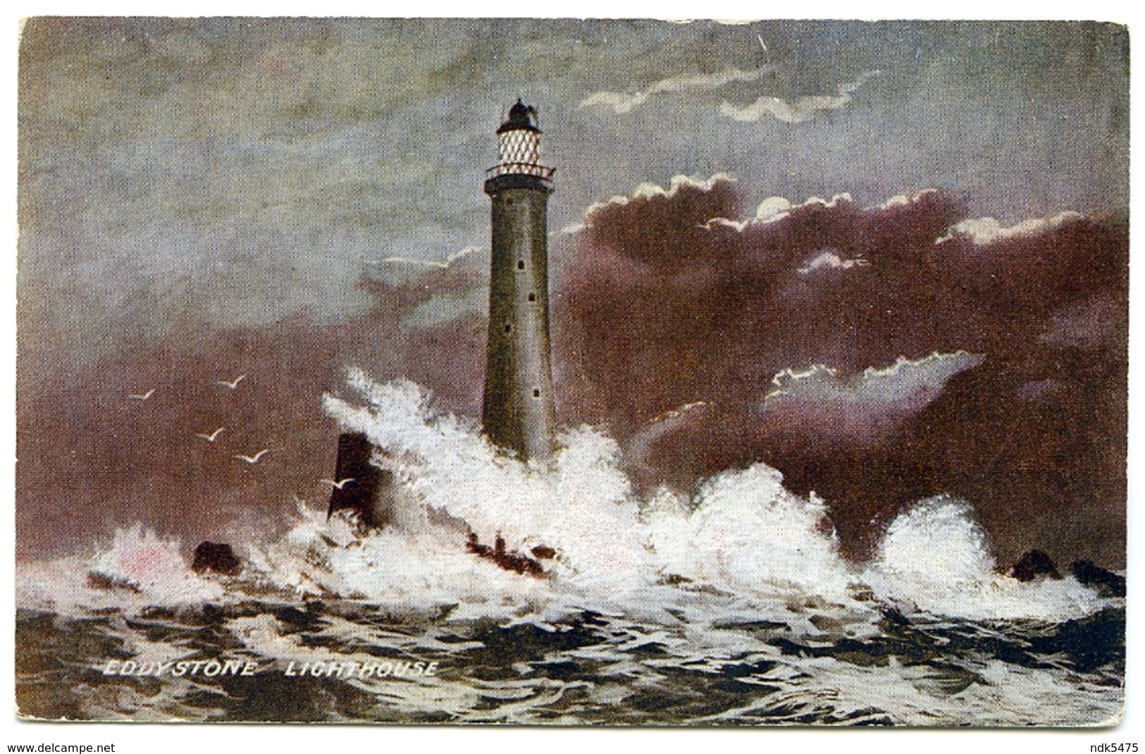 J. WELCH : EDDYSTONE LIGHTHOUSE (ARTIST CARD) - Lighthouses