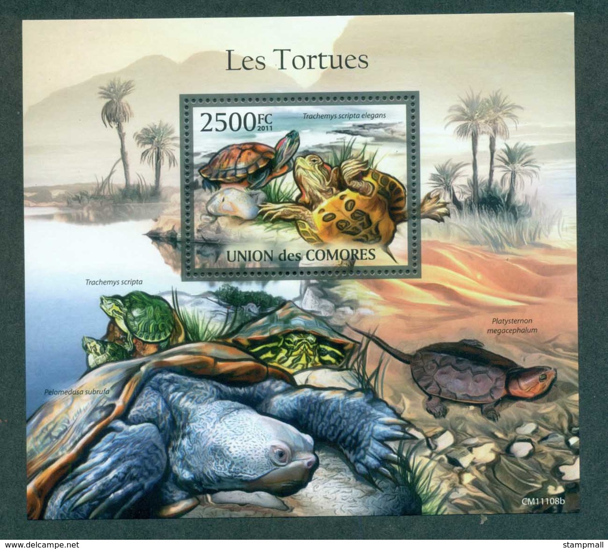 Comoro Is 2011 Reptiles, Tortoise MS MUH CM11108b - Komoren (1975-...)