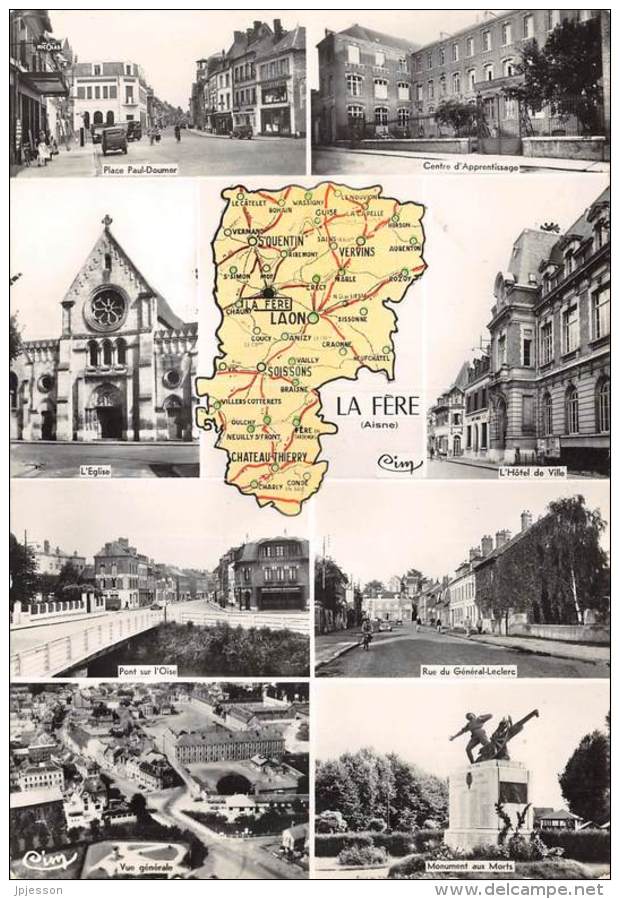 AISNE  02  LA FERE   VUES MULTIPLES - DEPARTEMENT DESSINE - Other & Unclassified