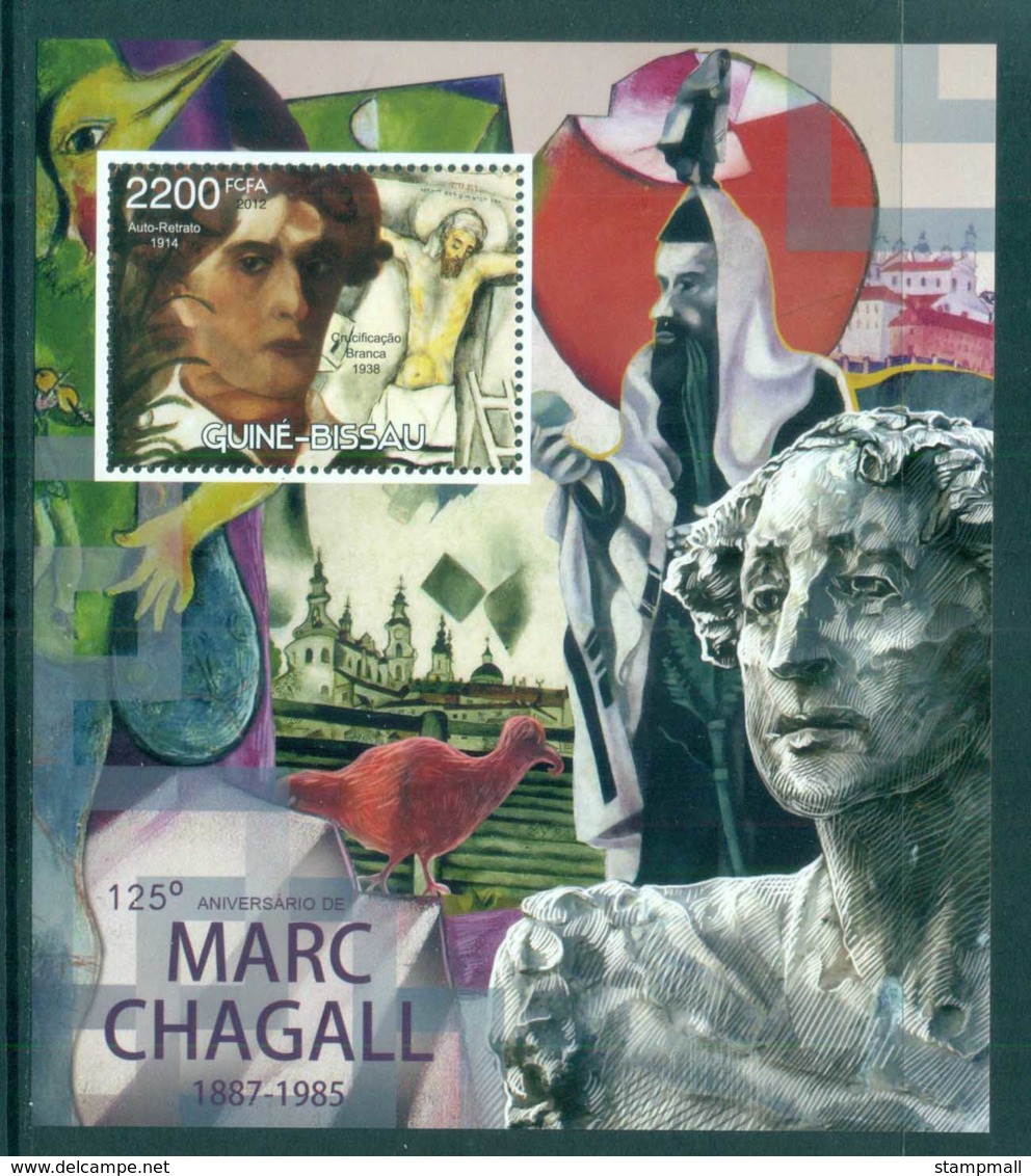 Guinea Bissau 2012 Art, Painting, Marc Chagall MS MUH GB12412b - Guinea-Bissau