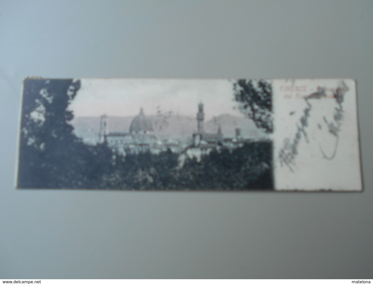 ITALIE TOSCANA FIRENZE FLORENCE PANORAMA DAL GIARDINO BOBOLI CARTE 4,5 X 13,8 CENTIMETRES - Firenze