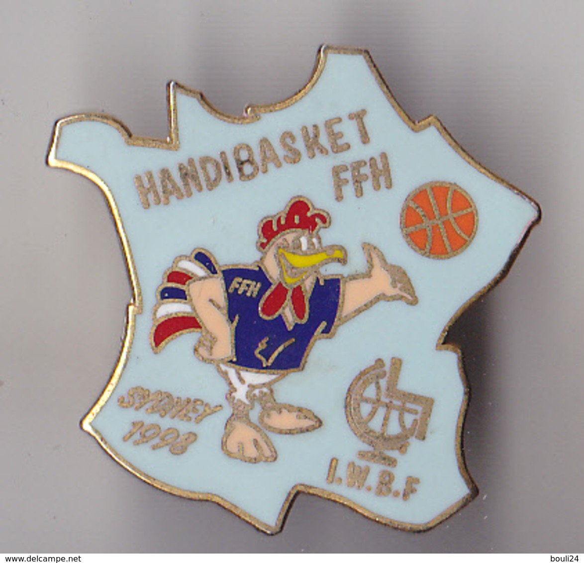 PIN'S THEME  SPORT  HANDIBASKET  FEDERATION FRANCAISE SYDNEY 1998 - Basketball