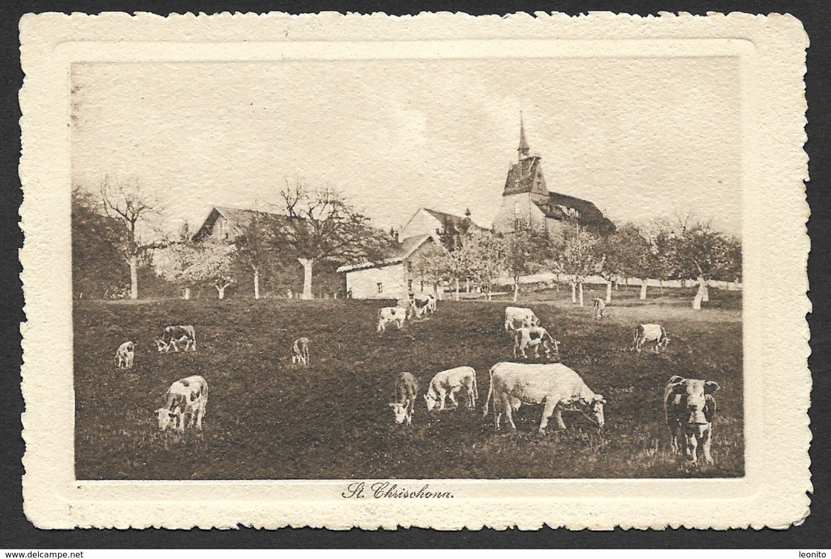 BETTINGEN BS Basel ST. CHRISCHONA Prägekarte 1915 - Basilea