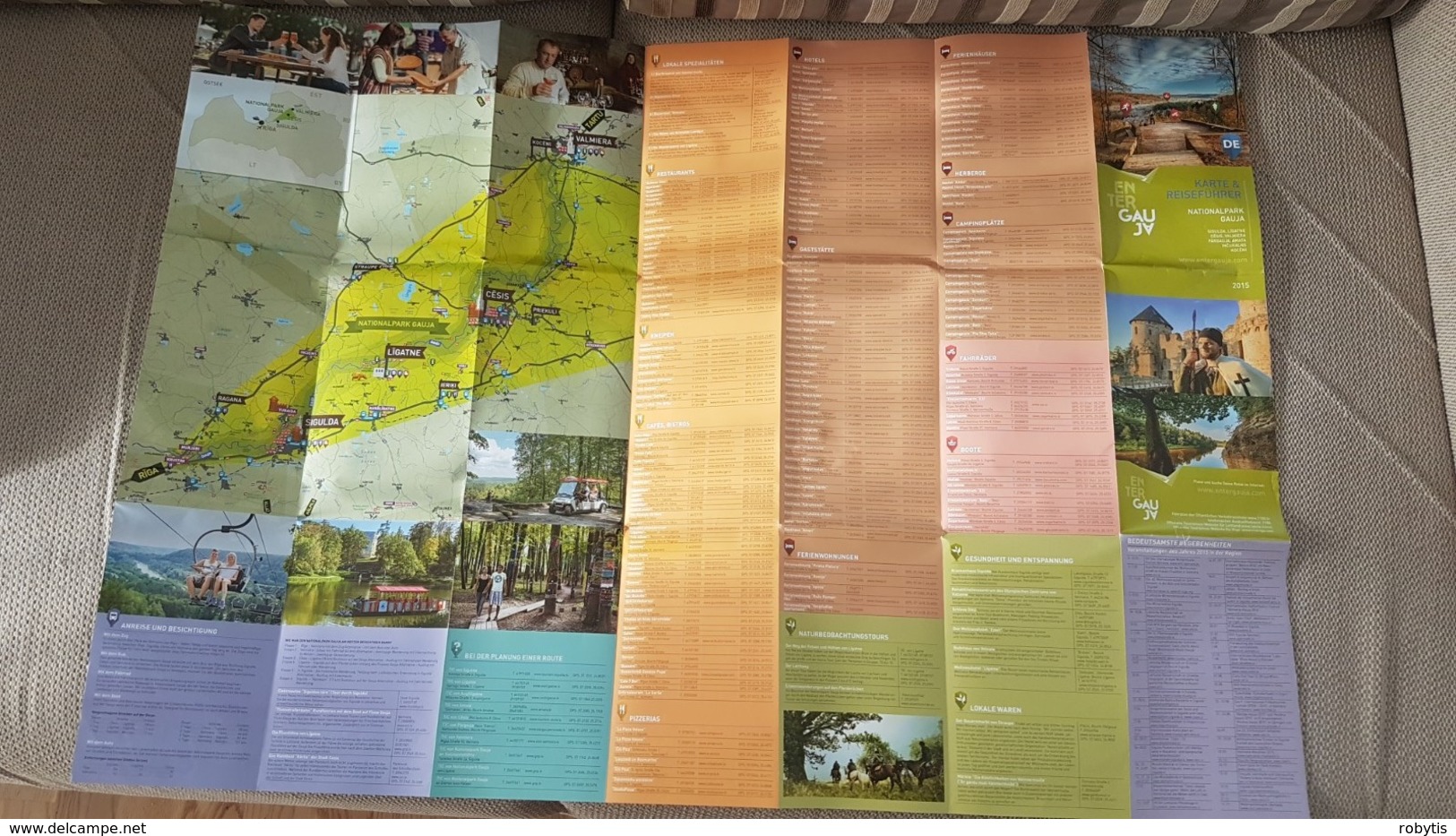 Tourism Brochure Latvia National Park Gauja   2015 Year - Cuadernillos Turísticos