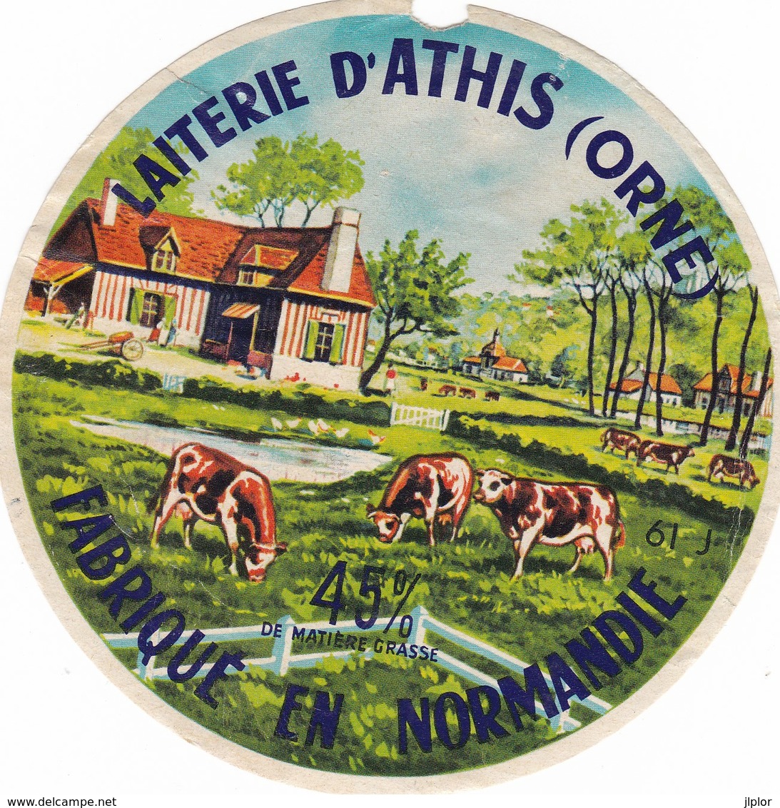 ETIQUETTE FROMAGE CAMEMBERT  - LAITERIE D'ATHIS -  Fab En NORMANDIE  61-J - Cheese