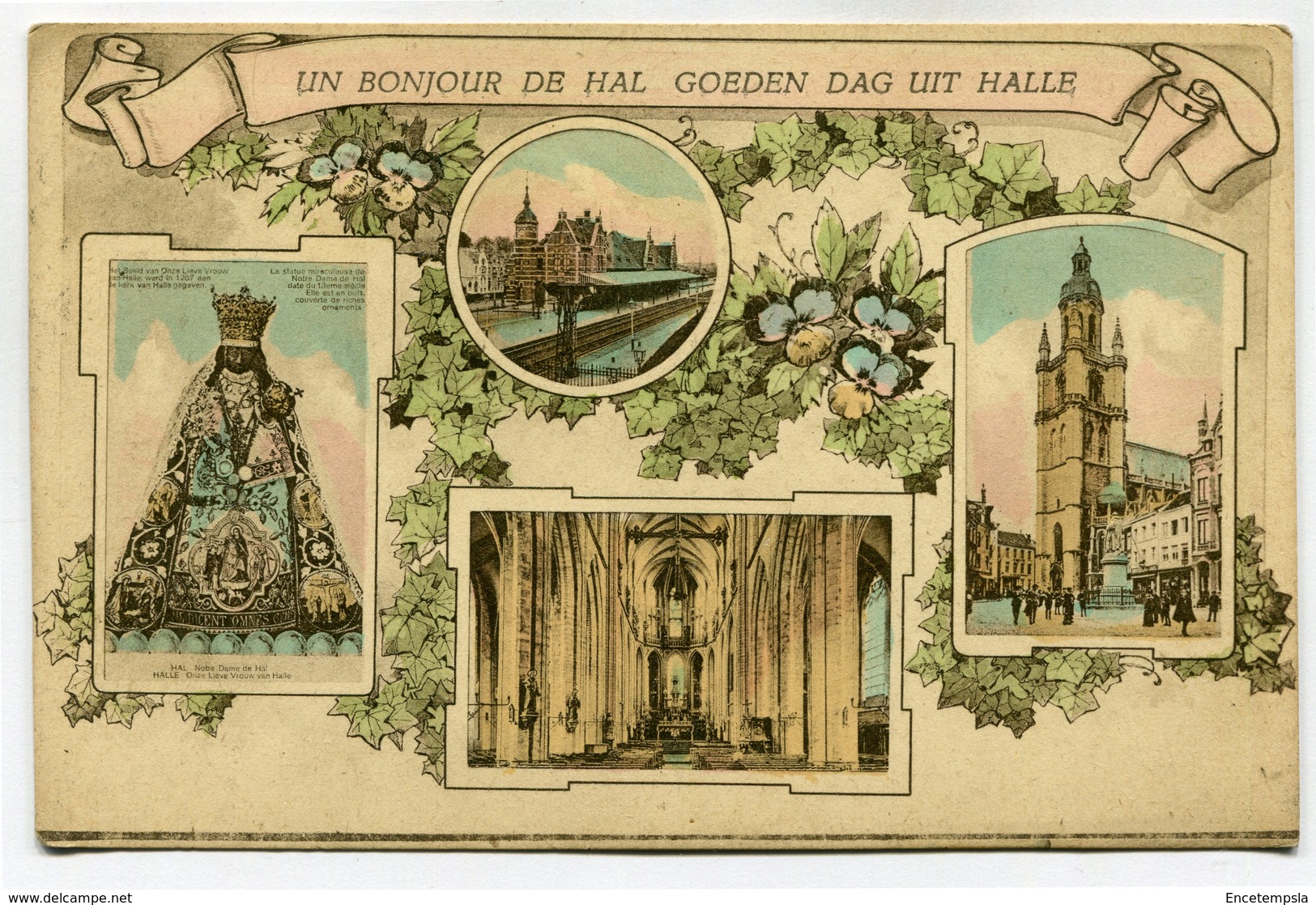 CPA - Carte Postale - Belgique - Halle - Un Bonjour - 1924 ( SV5438 ) - Halle