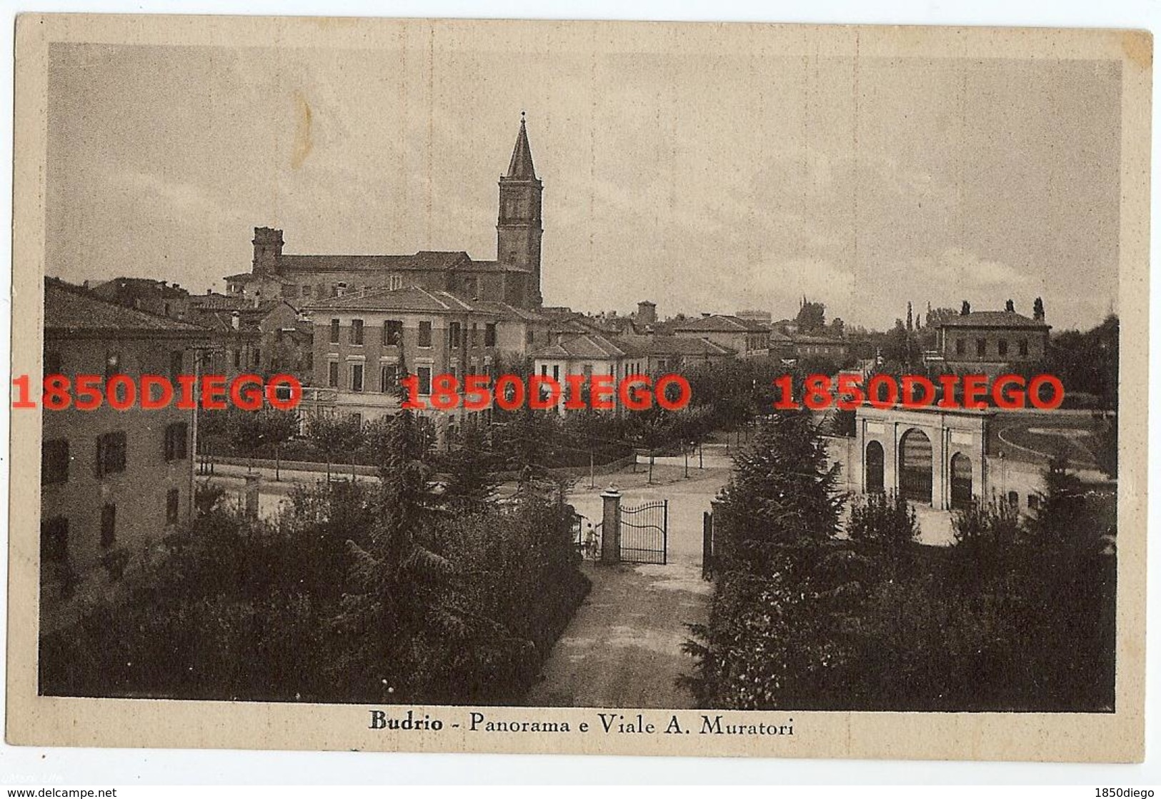 BUDRIO - PANORAMA E VIALE A. MURATORI F/PICCOLO NONVIAGGIATA - Bologna