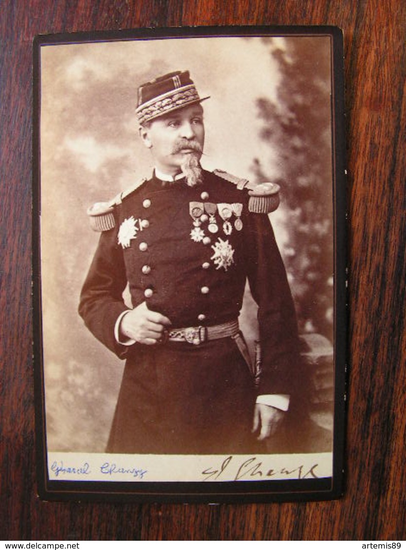 Photo Photographie XIXeme General Chanzy Uniforme,medaille - Guerre, Militaire