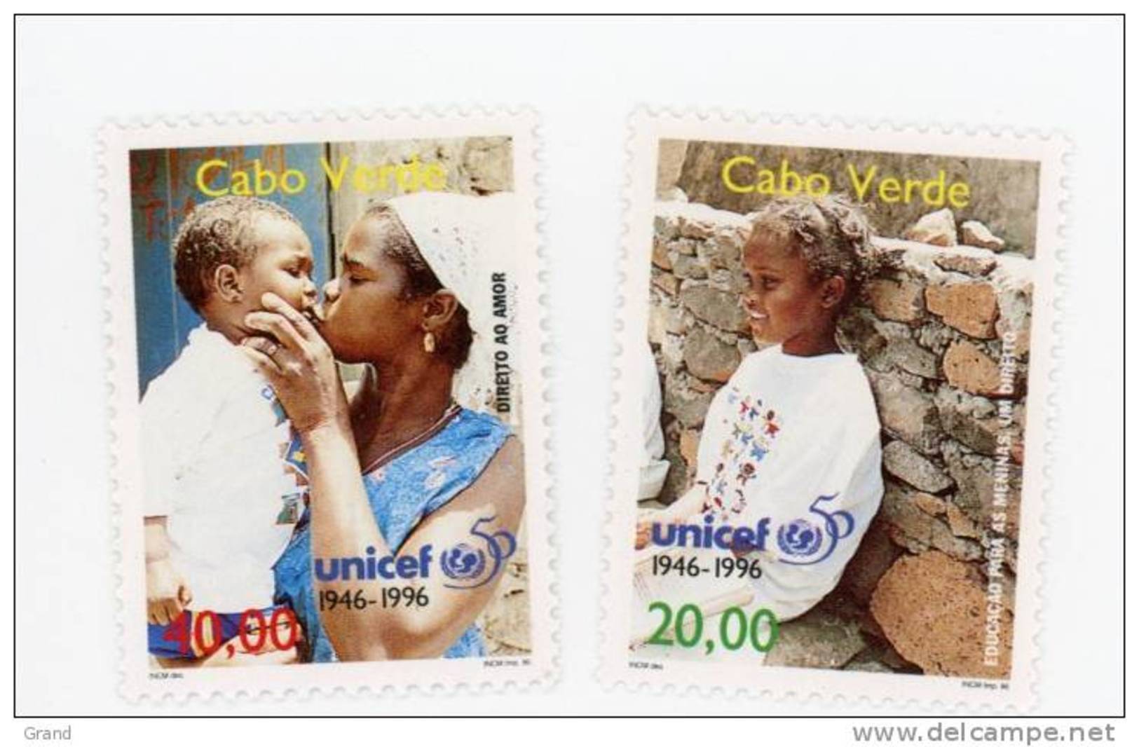 Cap Vert-Cabo Verde-1996-Unicef-enfants-série***MNH-en Bloc De 4 - Cap Vert