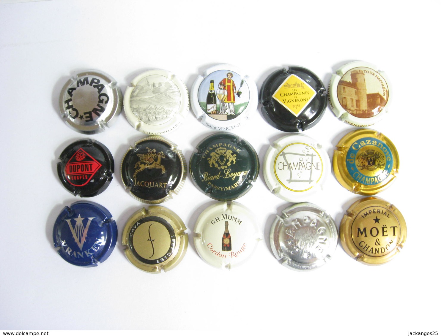 UN LOT N° 28  DE 15 CAPSULES DE CHAMPAGNE  ET AUTRES TOUTES DIFFERENTES - Other & Unclassified