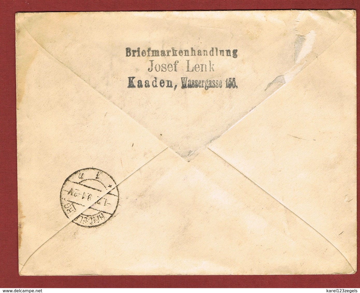 Infla Reco Brief 24/1/1919 Kaaden - Heidelberg: MARKENLOS 2 Scan - Briefe U. Dokumente