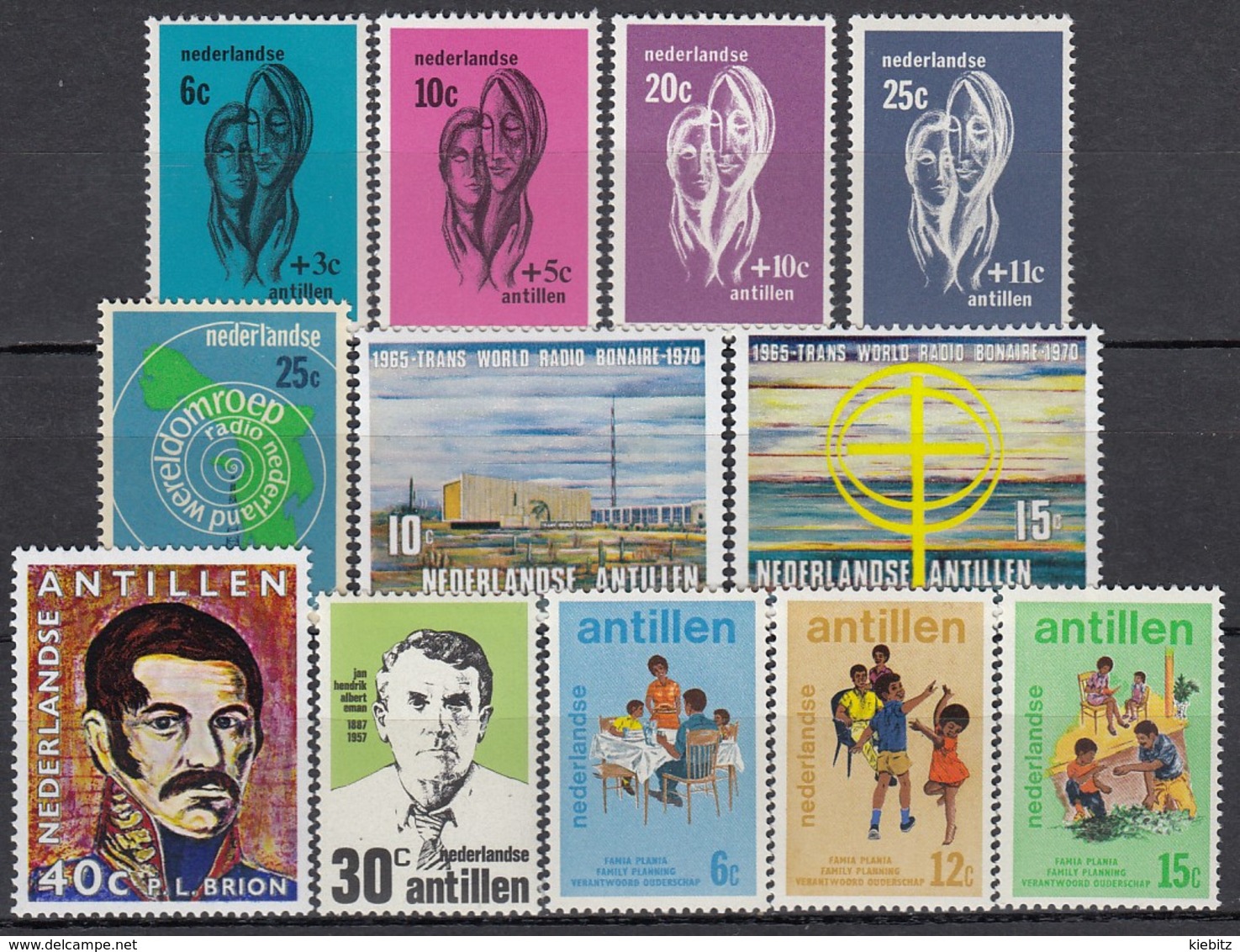 NL-Antillen 1967-1974 - Lot Mit Einzelmarken Und Kompl. Sätzen **/MNH - Antillen