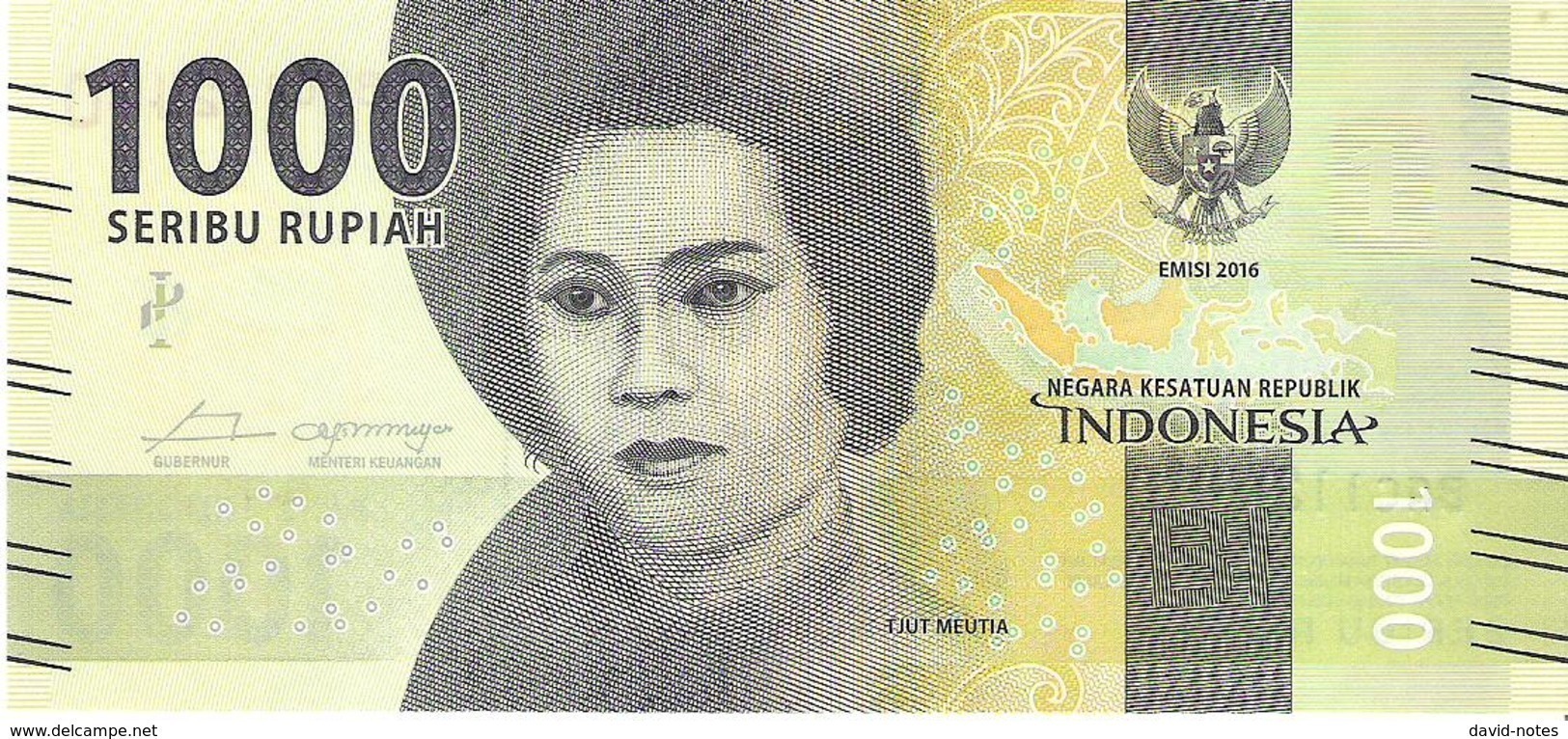 Indonesia - Pick 154 - 1000 Rupiah 2016 - Unc - Indonesia