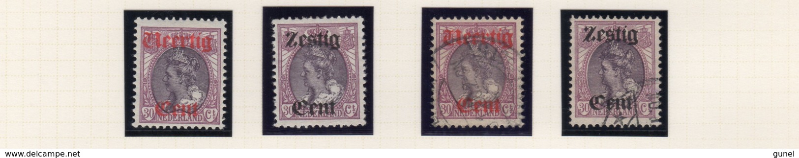 NVPH 102, 103  En 104 Ongebruikt/gebruikt  En Met Plaatfouten - Unused Stamps