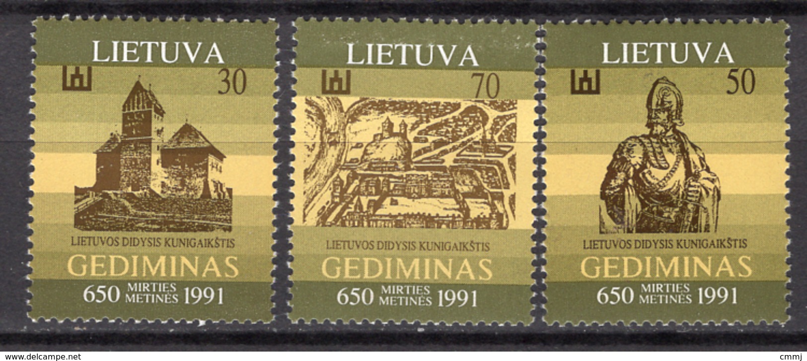 1991 - LITUANIA - LITHUANIA - LITUANIE - LITAUEN -  Mi. Nr. 486/488 - MINT - (0120.6) - Lituania