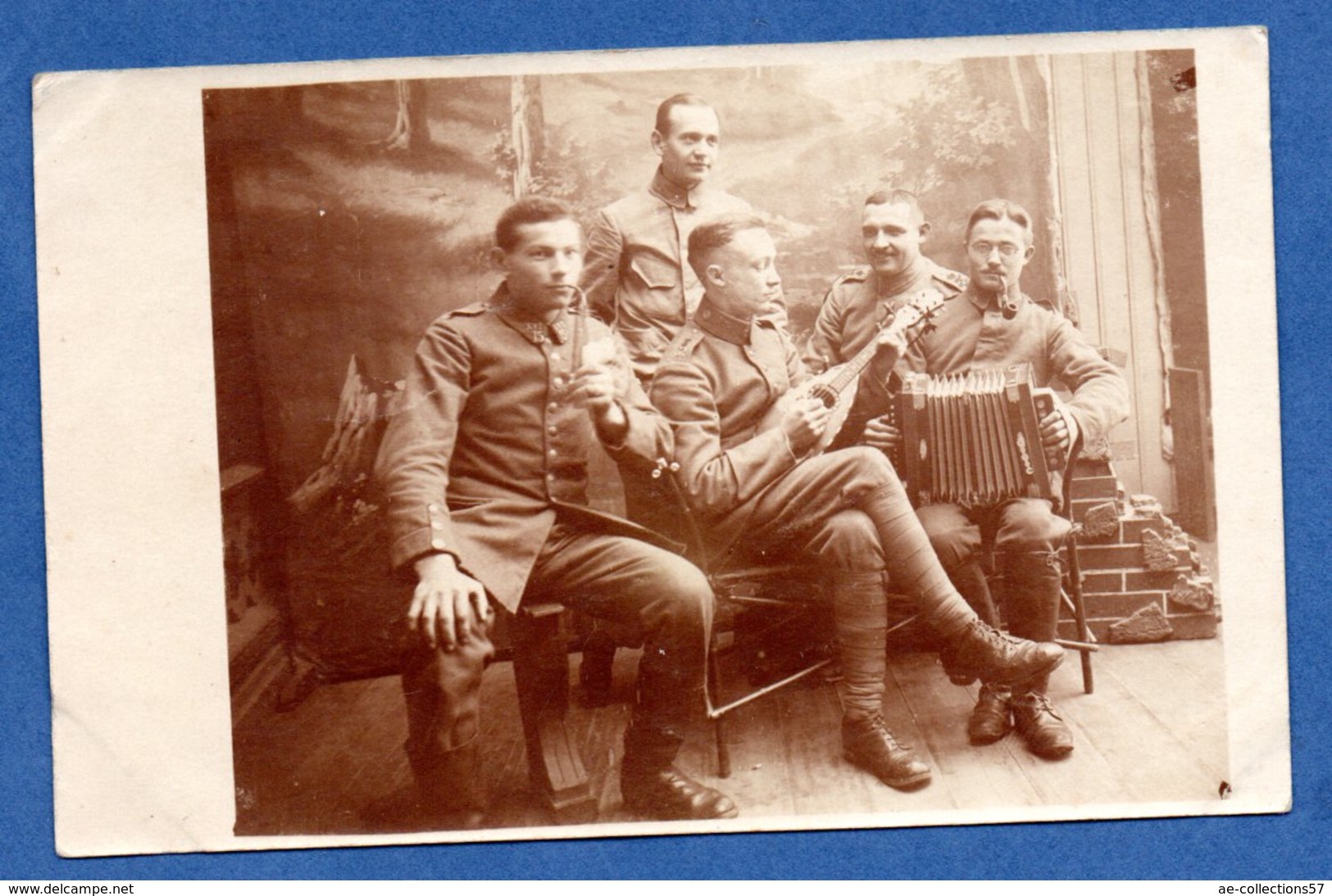 Carte Photo  --  Musiciens Allemands  -  Oct 1916 - Guerre 1914-18