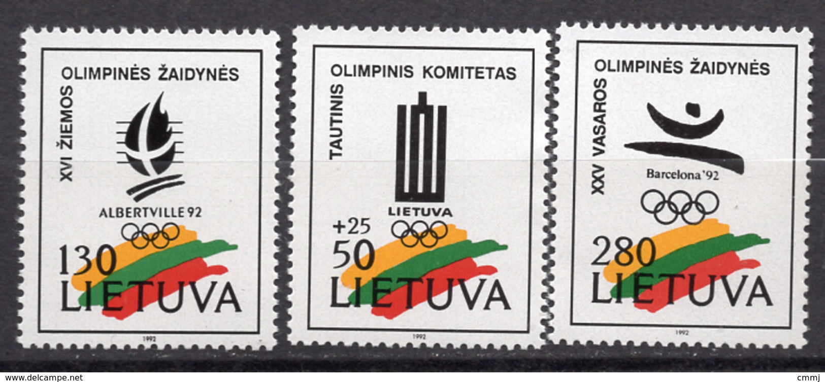 1992 - LITUANIA - LITHUANIA - LITUANIE - LITAUEN -  Mi. Nr. 496/498 - MINT - (0120.6) - Lituania