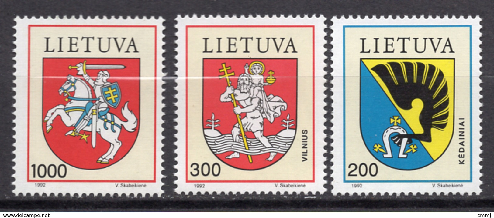 1992 - LITUANIA - LITHUANIA - LITUANIE - LITAUEN -  Mi. Nr. 505/507 - MINT - (0120.7) - Lituania