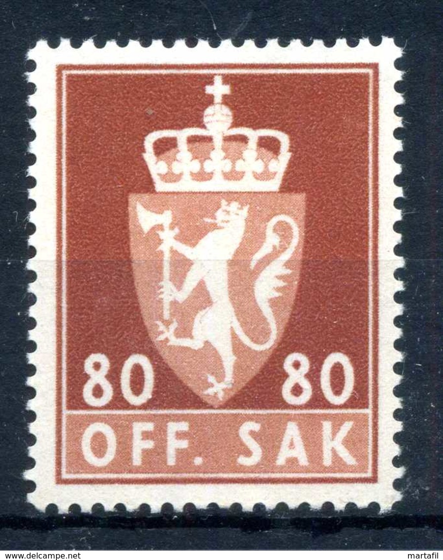 1955-76 NORVEGIA SERVIZIO N.85 MNH ** - Servizio