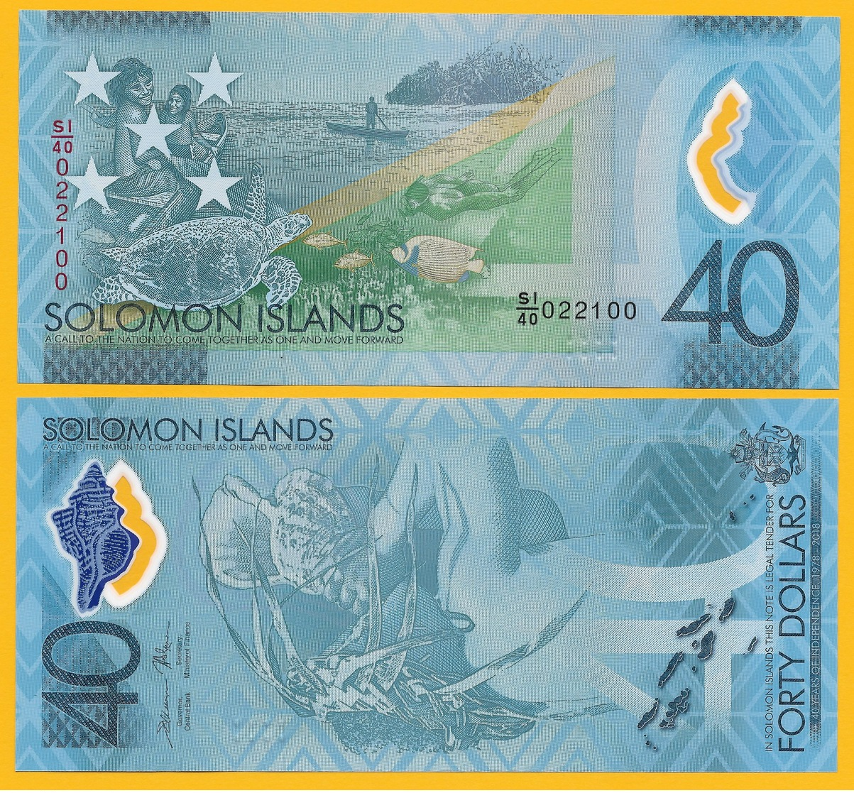 Solomon Islands 40 Dollars P-new 2018 Commemorative UNC - Isola Salomon