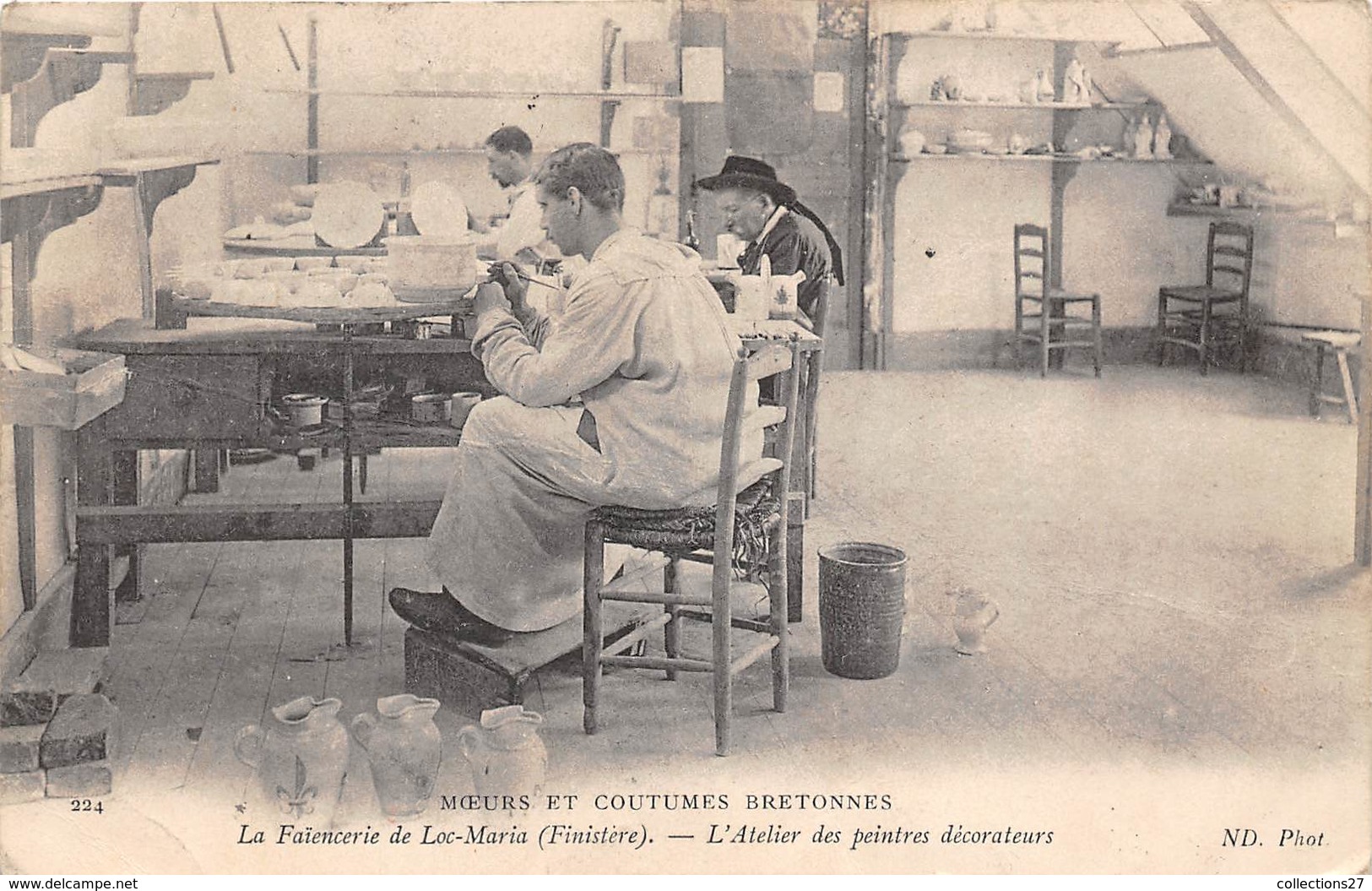 56-LOC-MARIA- LA FAÏENCERIE - L'ATELIER DES PEINTRES DECORATEURS - Locmariaquer