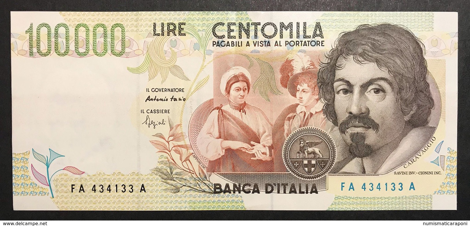 100000 Lire CARAVAGGIO 2° TIPO SERIE A 1994 Spl+ LOTTO 2332 - 100.000 Lire