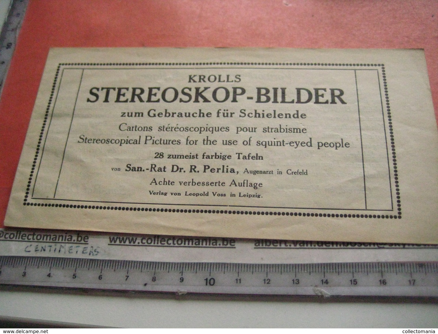 Stereo Karten SCHIELENDE kinder,  STRABISM  squint-eyed c1920 WELLS, KROLL's, Voss Leipzig stereoskop Bilder 90% litho
