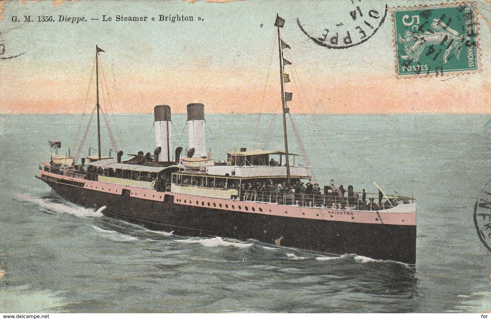 Bateaux : Brighton : Le Steamer ( à Dieppe ) Colorisée - Sonstige & Ohne Zuordnung