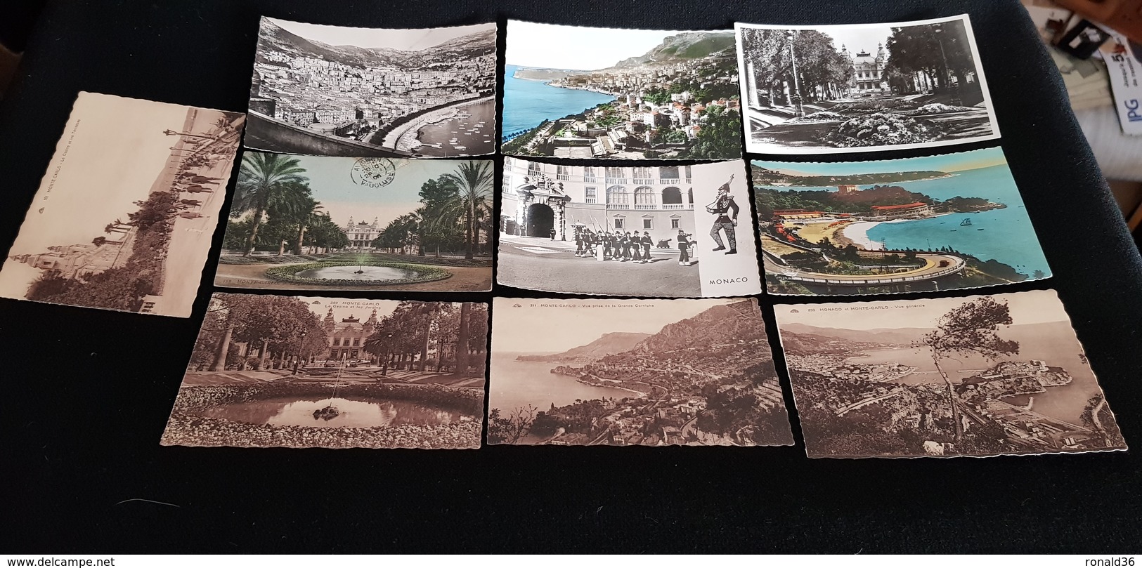 LOT De 10 Cp MONACO MONTE CARLO Corniche Casino Jardins Terrasses Rocher Palais Port De Roquebrune Garde SAS Cap Martin - Collezioni & Lotti