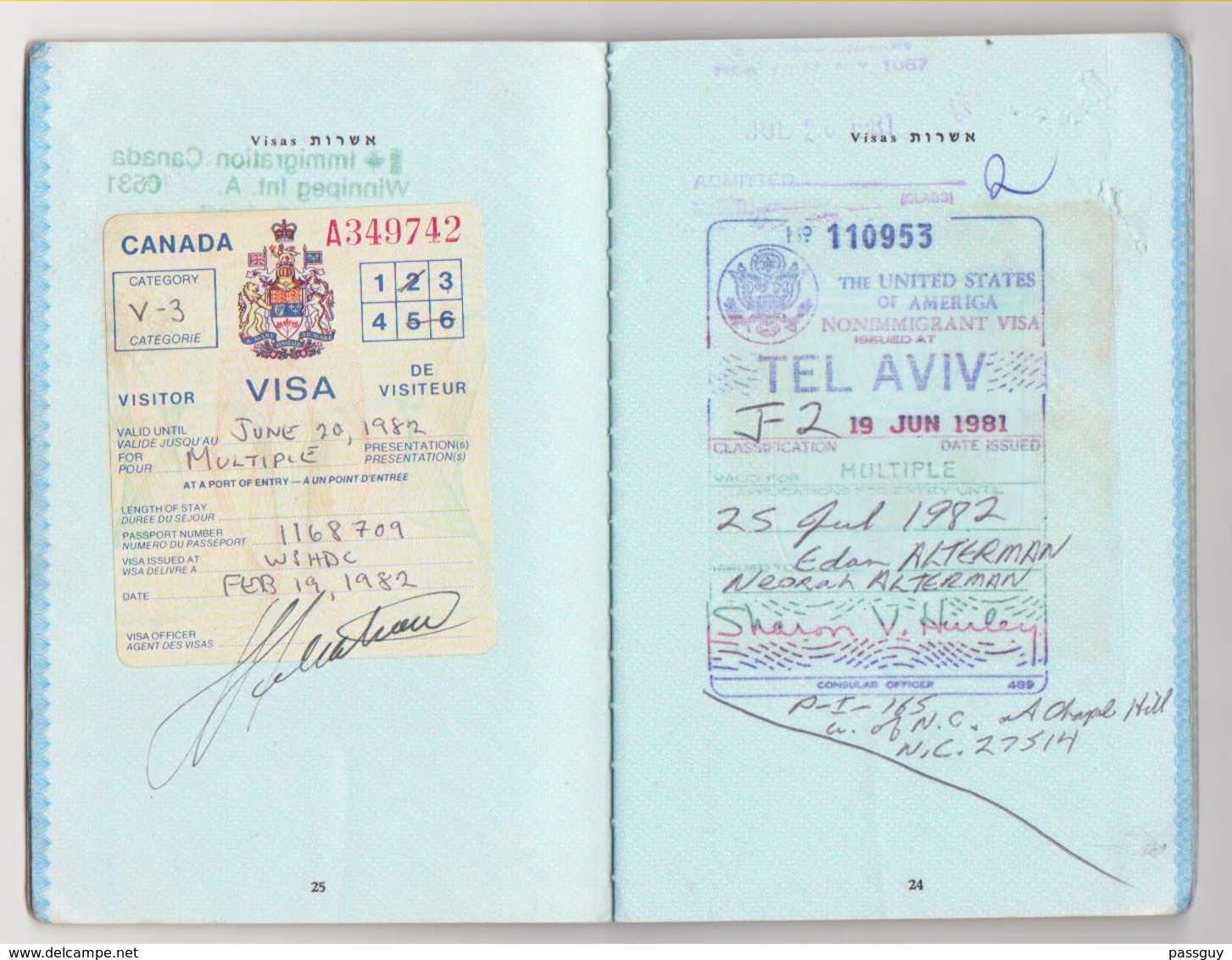 ISRAEL Passport 1978 Passeport - Reisepaß – Revenues/Fiscaux