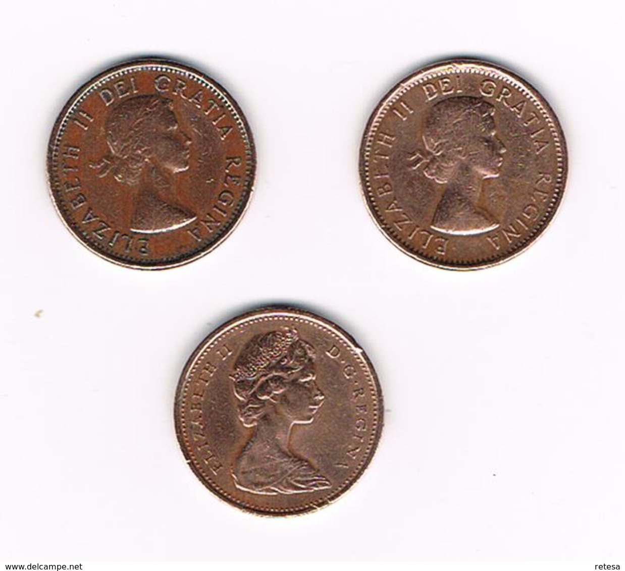 =&    CANADA  3 X 1 CENT 1956/64/69 - Canada