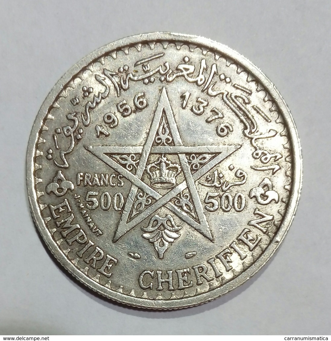 MAROCCO - 500 Francs - Mohammed V (1956) AG / SILVER - Marruecos