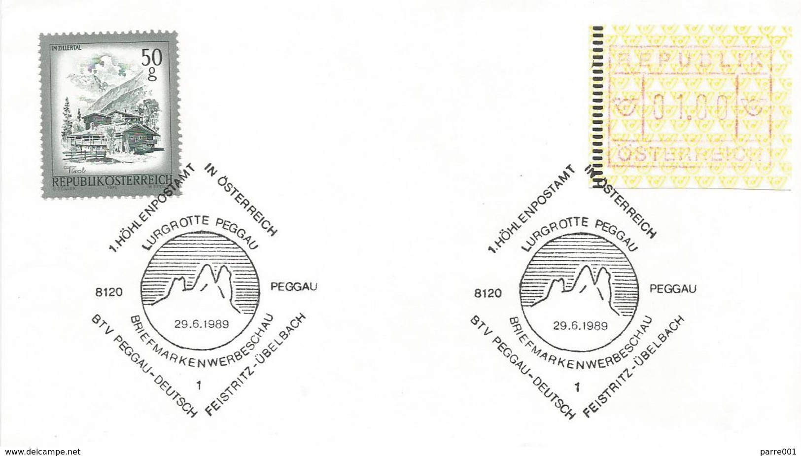 Österreich Austria 1989 Peggau Lurgrotte Cave Geology ATM Card - Andere & Zonder Classificatie