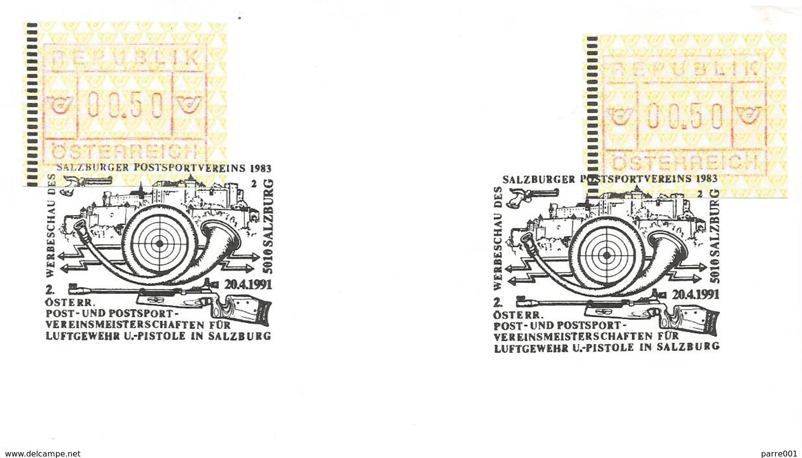 Österreich Austria 1991 Salzburg Pistol Shooting ATM Card - Shooting (Weapons)