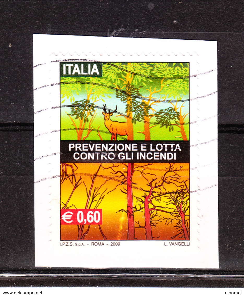 Italia   -    2009. Prevenzione Degli Incendi. Fire Prevention. Self Adhesiv - Protezione Dell'Ambiente & Clima