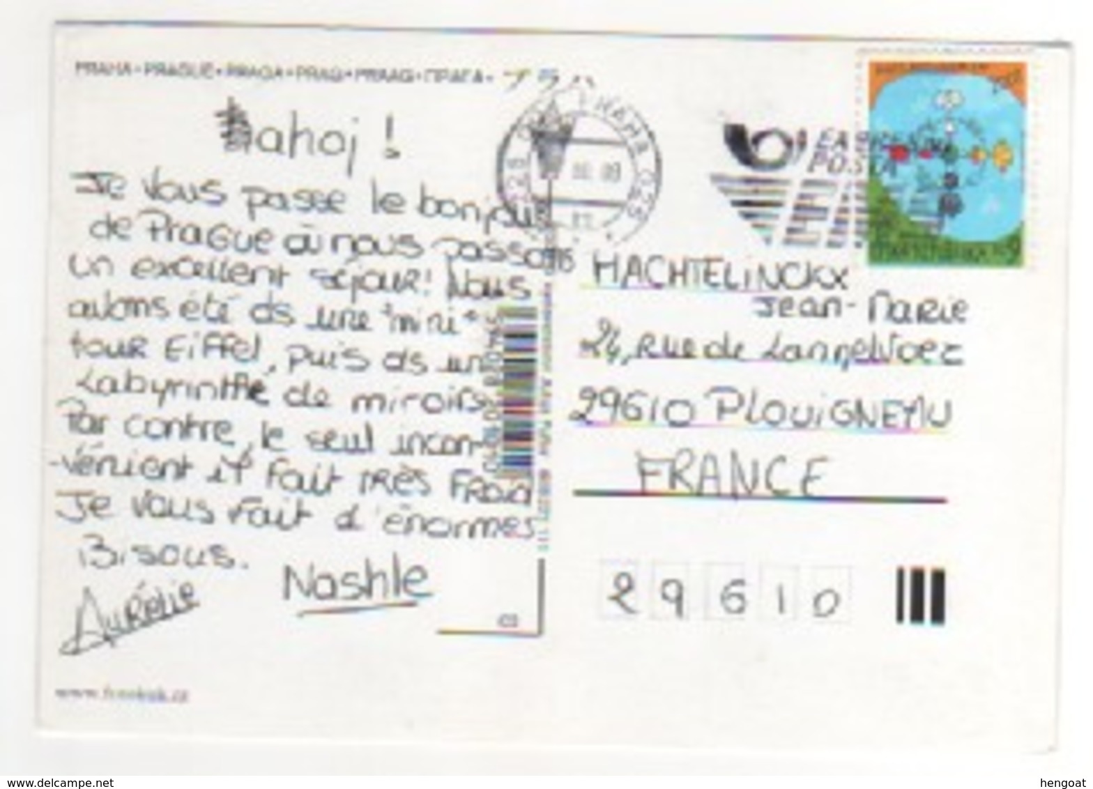 Beau Timbre , Stamp  Sur Cp , Carte , Postcard Du 20/10/2003 Pour La France - Lettres & Documents