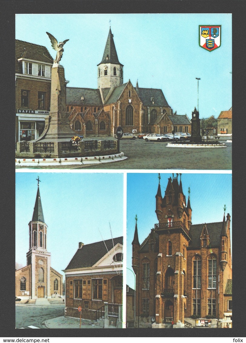 Stekene - Heilig Kruiskerk - Gemeentehuis - Gemeentehuis En Kerk Kemzeke - Multiview - Stekene