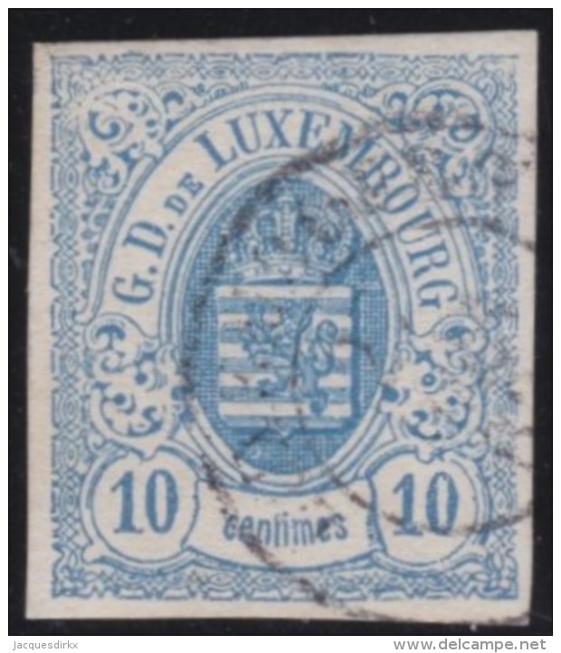 Luxembourg     .    Yvert    .      6     .     O     .        Oblitéré    .      /     .    Gebraucht - 1859-1880 Wapenschild